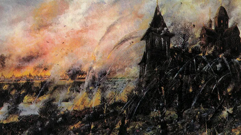Tokhtamysh burns Moscow historical image 1