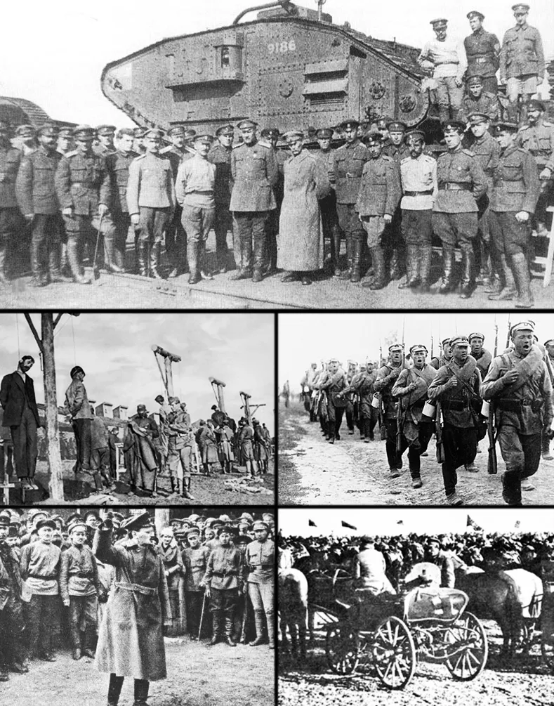 Russian Civil War begins historical image 1